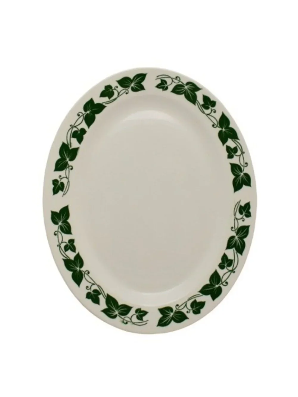 Vintage Homer Laughlin Green Ivy Oval Serving Platter Discontinued HLC258 13.5